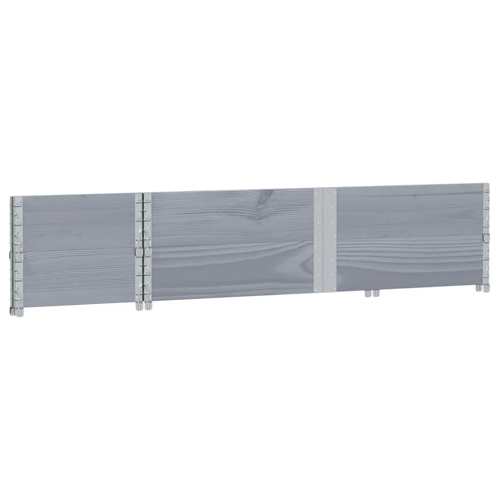 Pallekarmer 2 stk grå 150x50 cm heltre furu