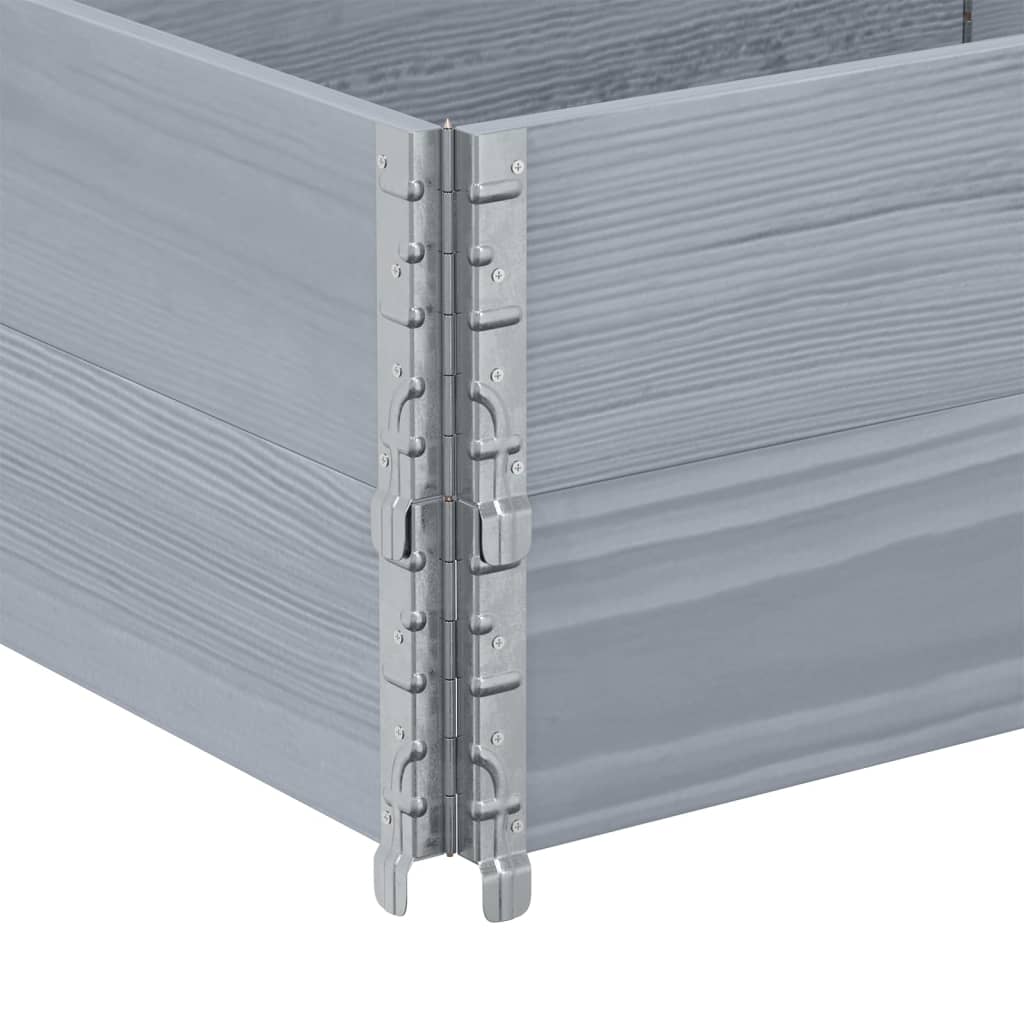 Pallekarmer 2 stk grå 150x50 cm heltre furu