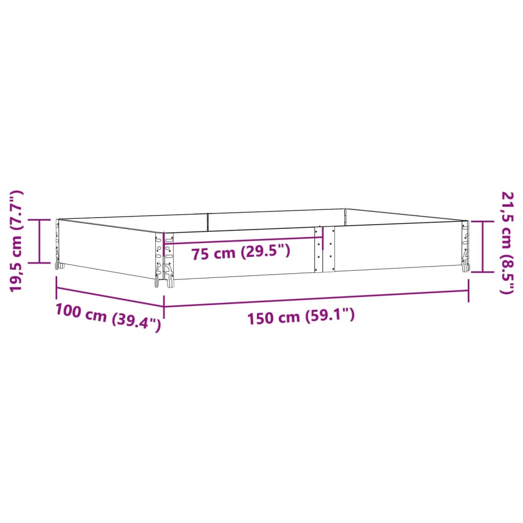 Pallekarmer 150x100 cm heltre furu