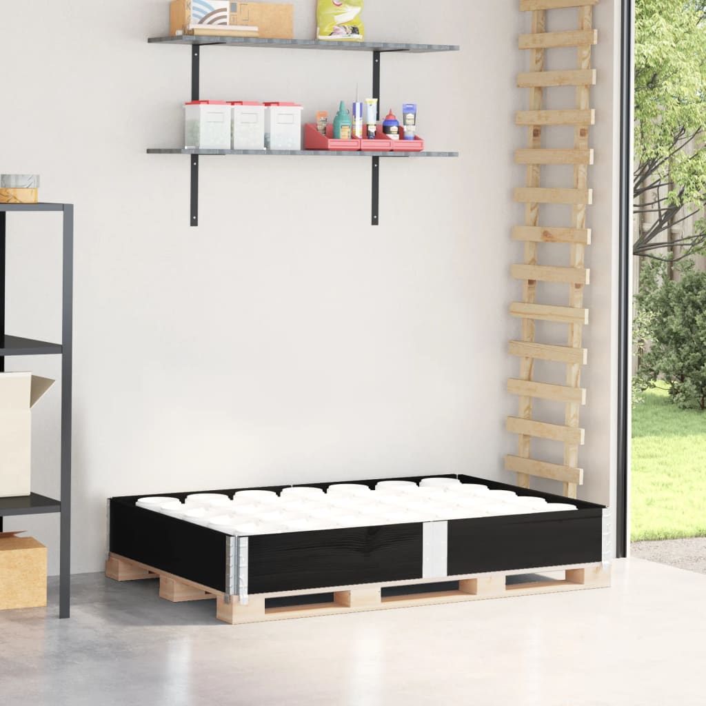 Pallekarmer svart 150x100 cm heltre furu