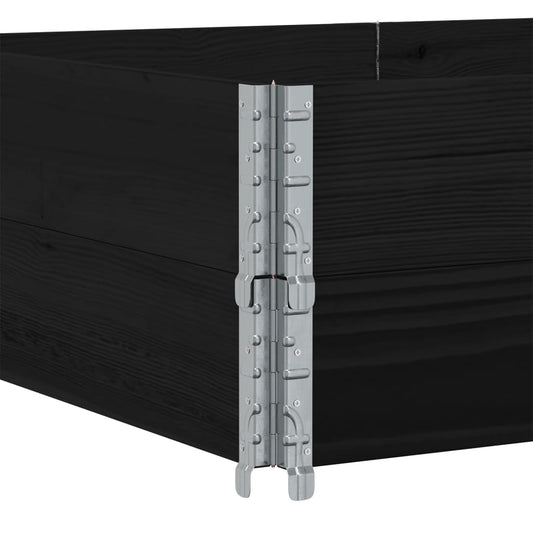 Pallekarmer 2 stk svart 150x100 cm heltre furu