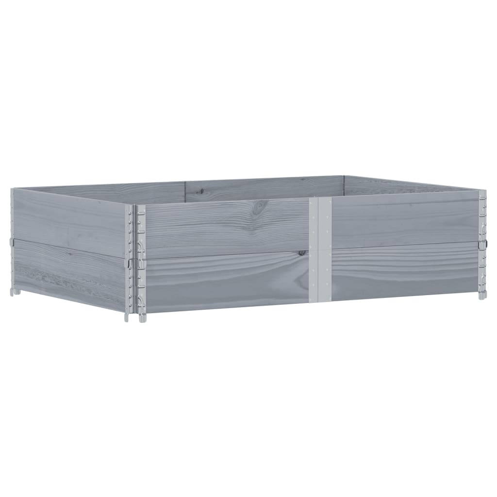 Pallekarmer 2 stk grå 150x100 cm heltre furu