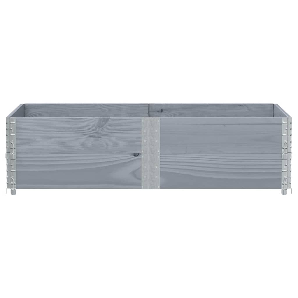Pallekarmer 2 stk grå 150x100 cm heltre furu