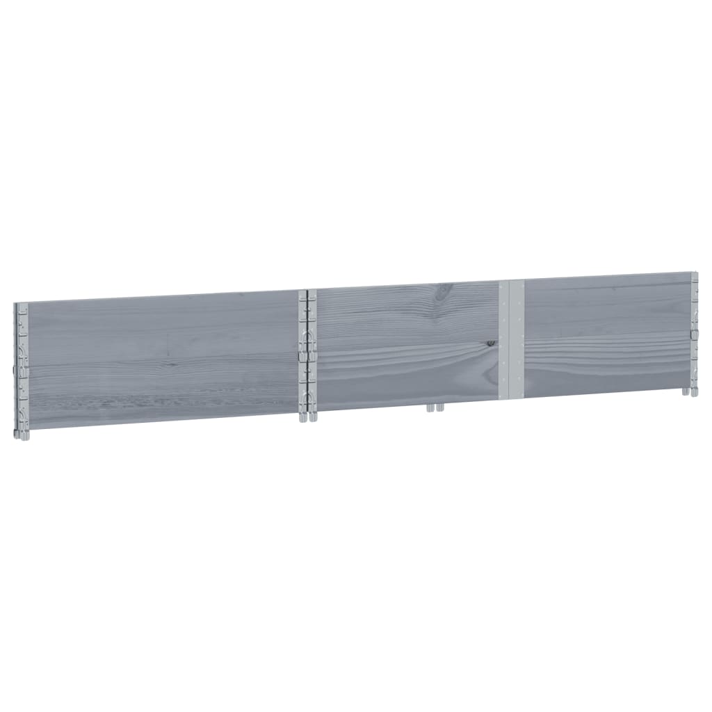 Pallekarmer 2 stk grå 150x100 cm heltre furu