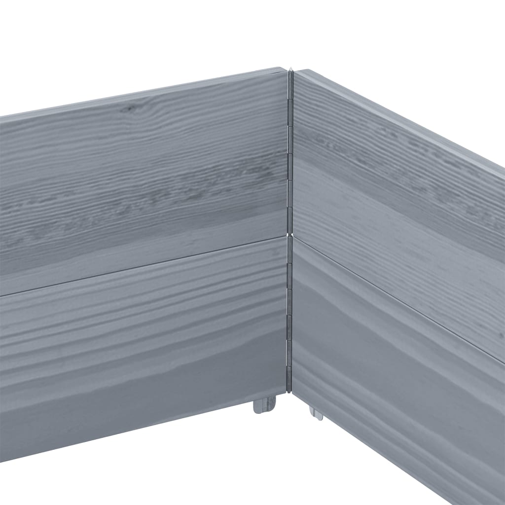 Pallekarmer 2 stk grå 150x100 cm heltre furu