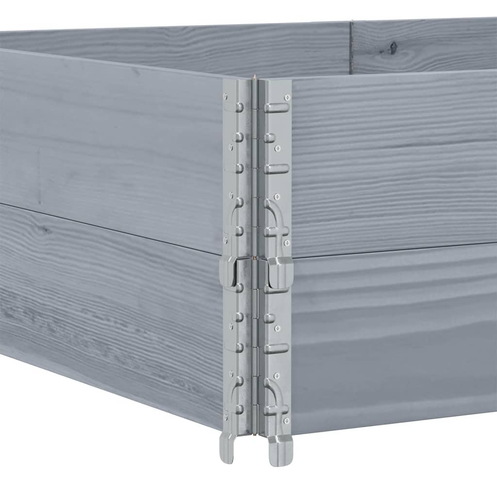 Pallekarmer 2 stk grå 150x100 cm heltre furu