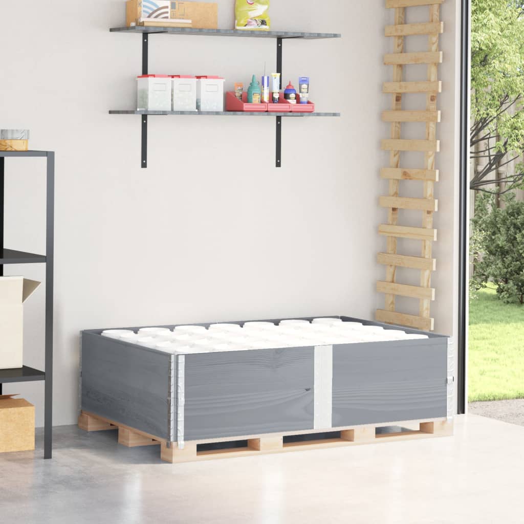 Pallekarmer 2 stk grå 150x100 cm heltre furu