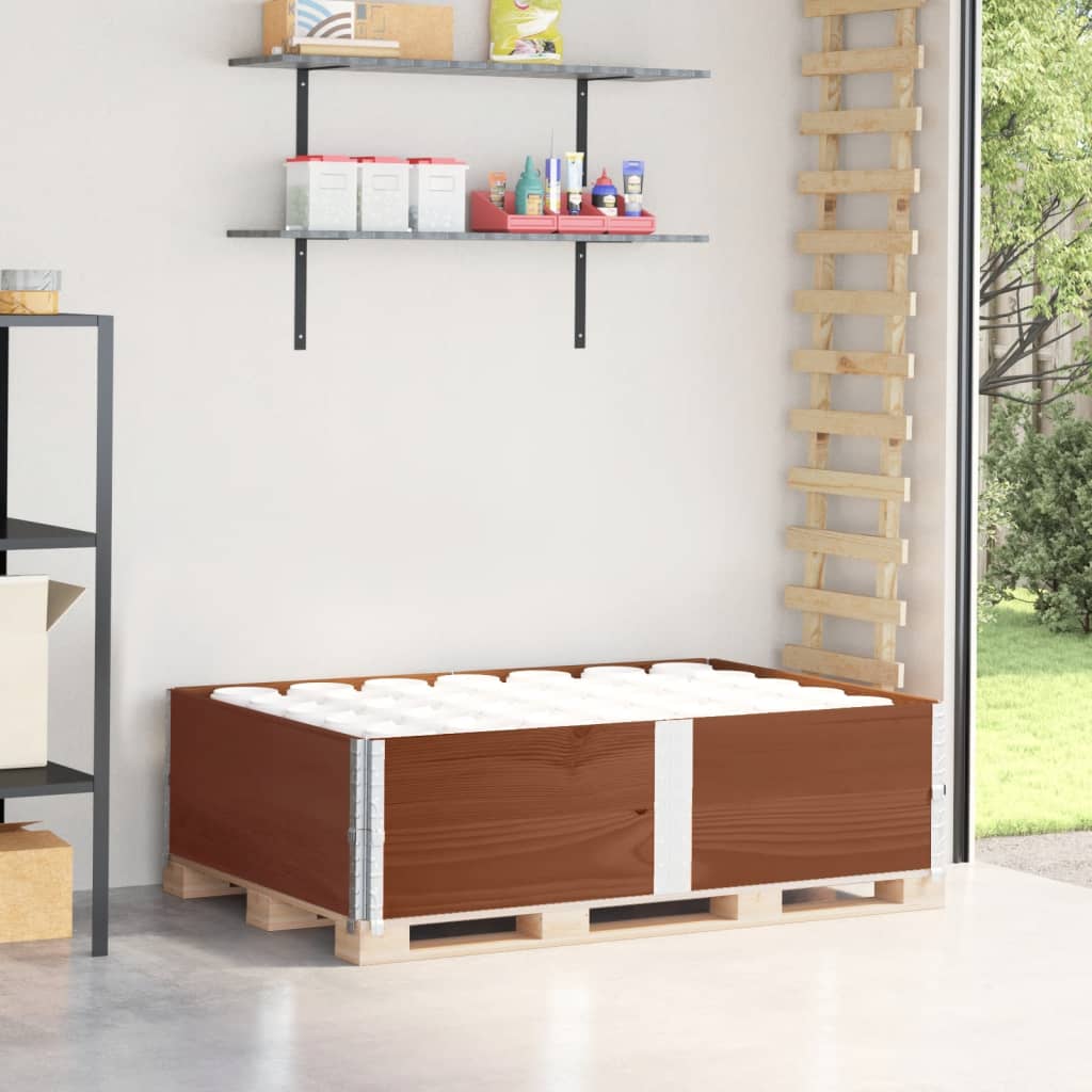 Pallekarmer 2 stk brun 150x100 cm heltre furu vidaXL