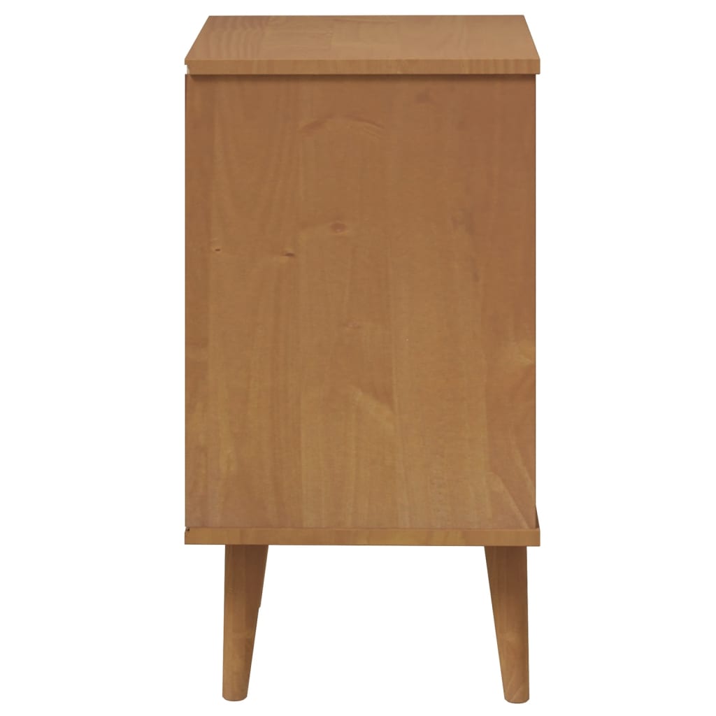Nattbord MOLDE brun 40x35x65 cm heltre furu
