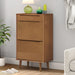 Skoskap MOLDE brun 59,5x35x103 cm heltre furu