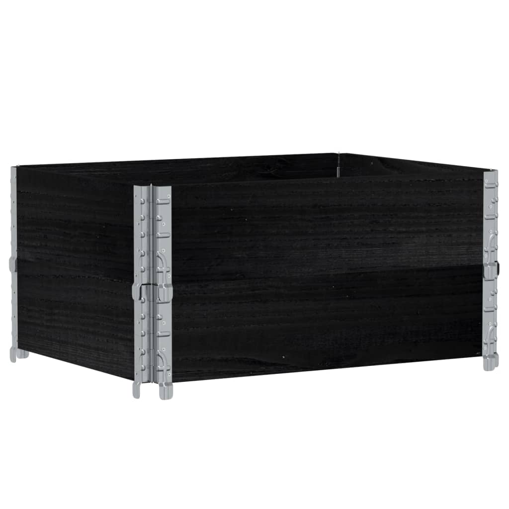 Hageplantekasse svart 80x60 cm heltre furu