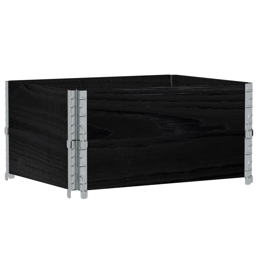 Hageplantekasse svart 80x60 cm heltre furu