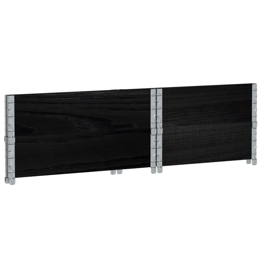 Hageplantekasse svart 80x60 cm heltre furu