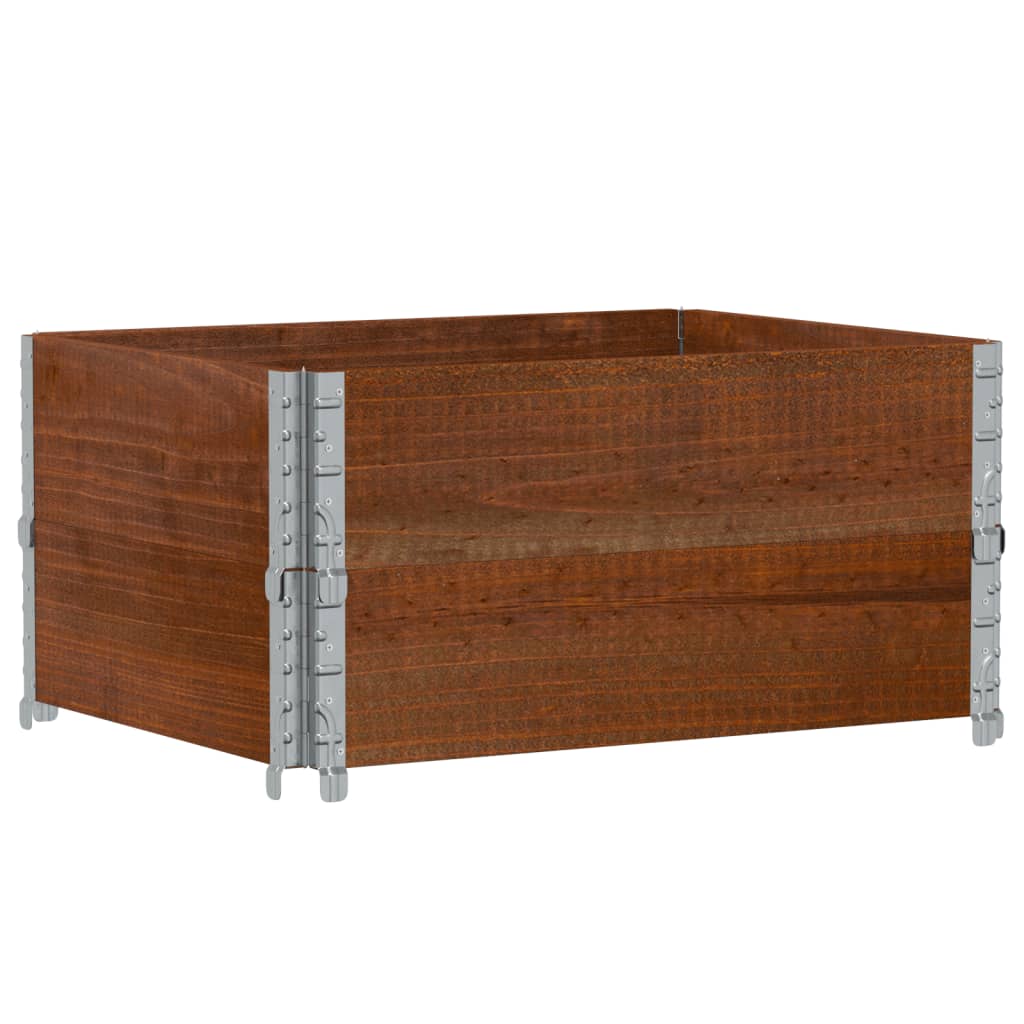 Plantekasse brun 80x60 cm heltre furu