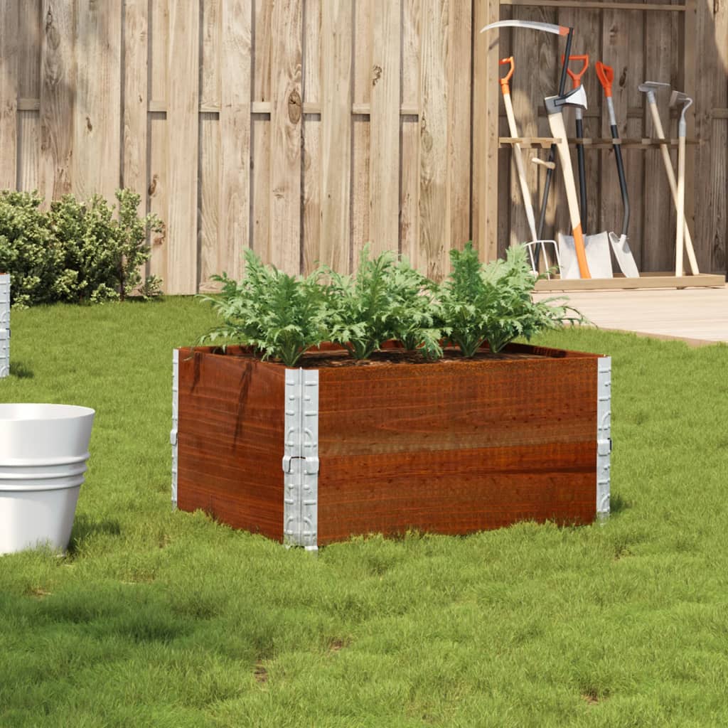 Plantekasse brun 80x60 cm heltre furu