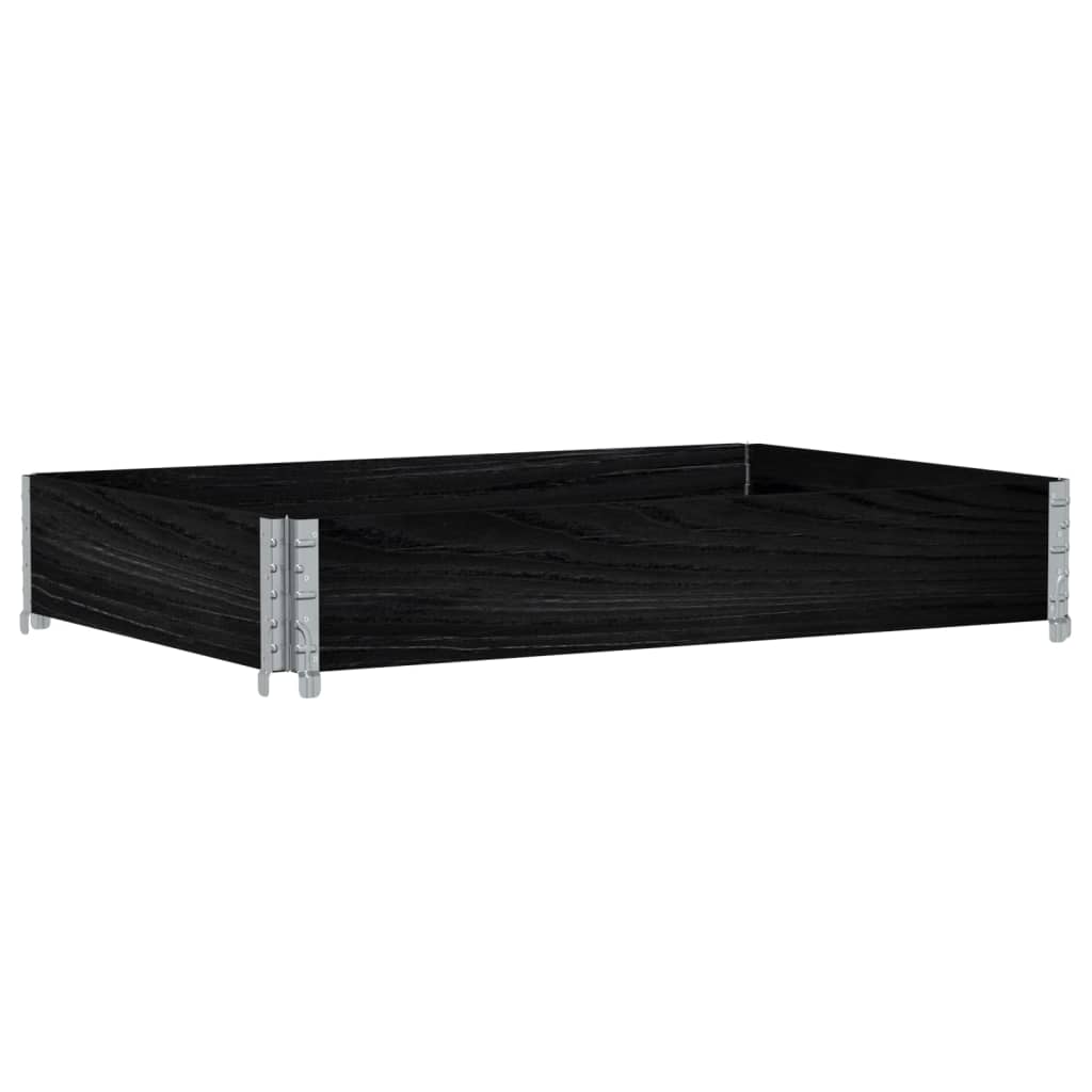 Plantekasse svart 120x80 cm heltre furu vidaXL