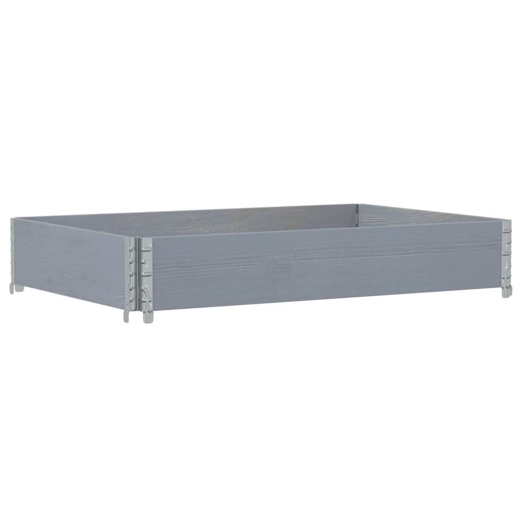 Plantekasse grå 120x80 cm heltre furu vidaXL