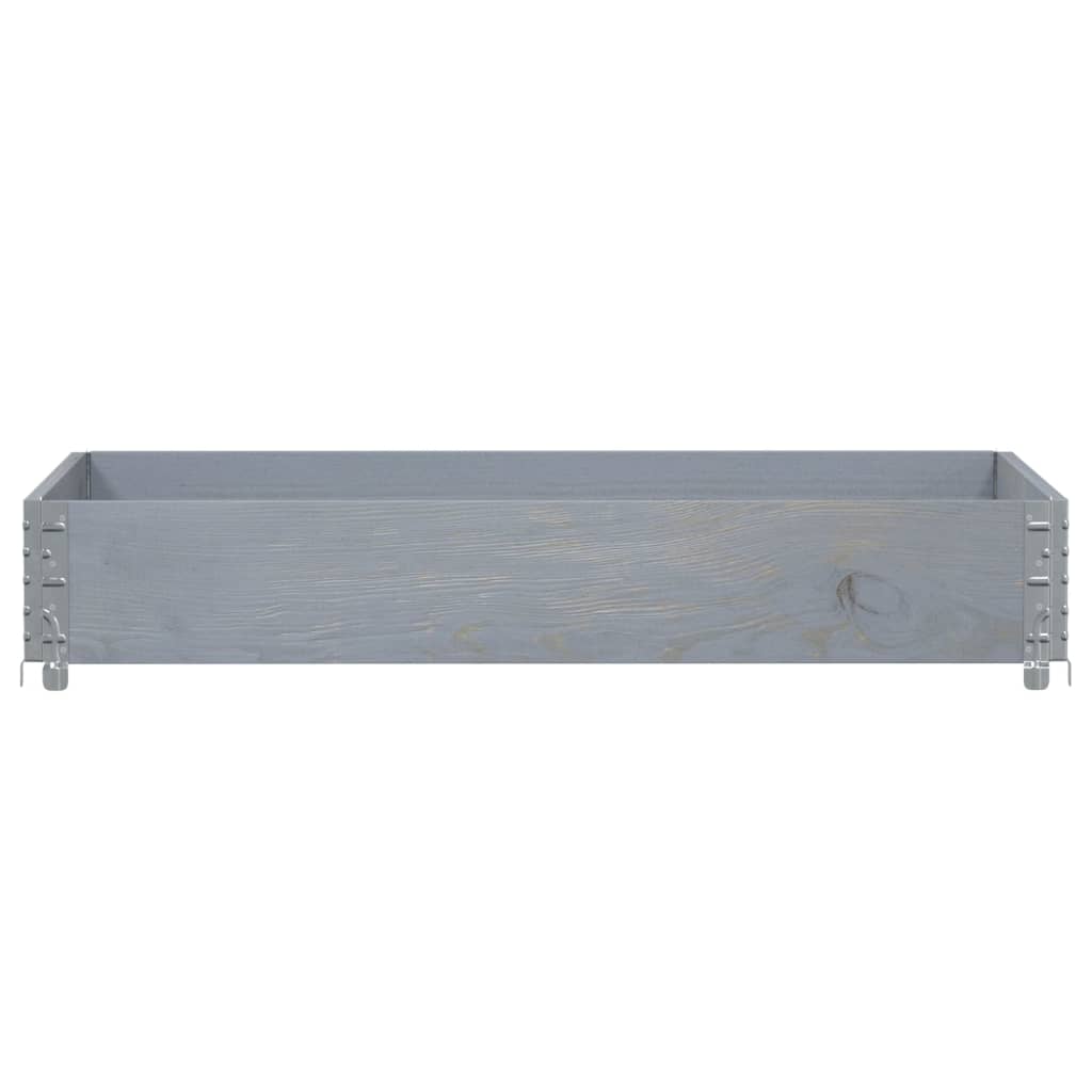 Plantekasse grå 120x80 cm heltre furu vidaXL