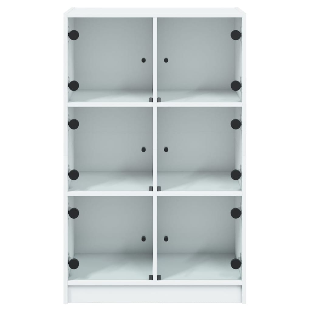 Highboard med dører hvit 68x37x109 cm konstruert tre