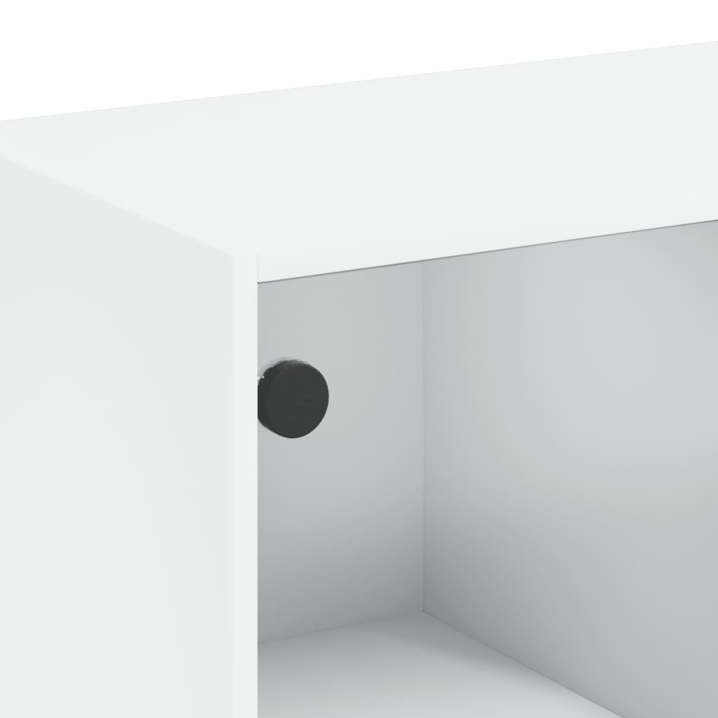 Highboard med dører hvit 68x37x109 cm konstruert tre
