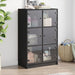 Highboard med dører svart 68x37x109 cm konstruert tre