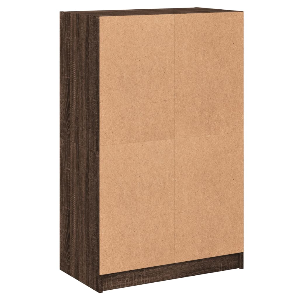 Highboard med dører brun eik 68x37x109 cm konstruert tre