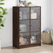 Highboard med dører brun eik 68x37x109 cm konstruert tre