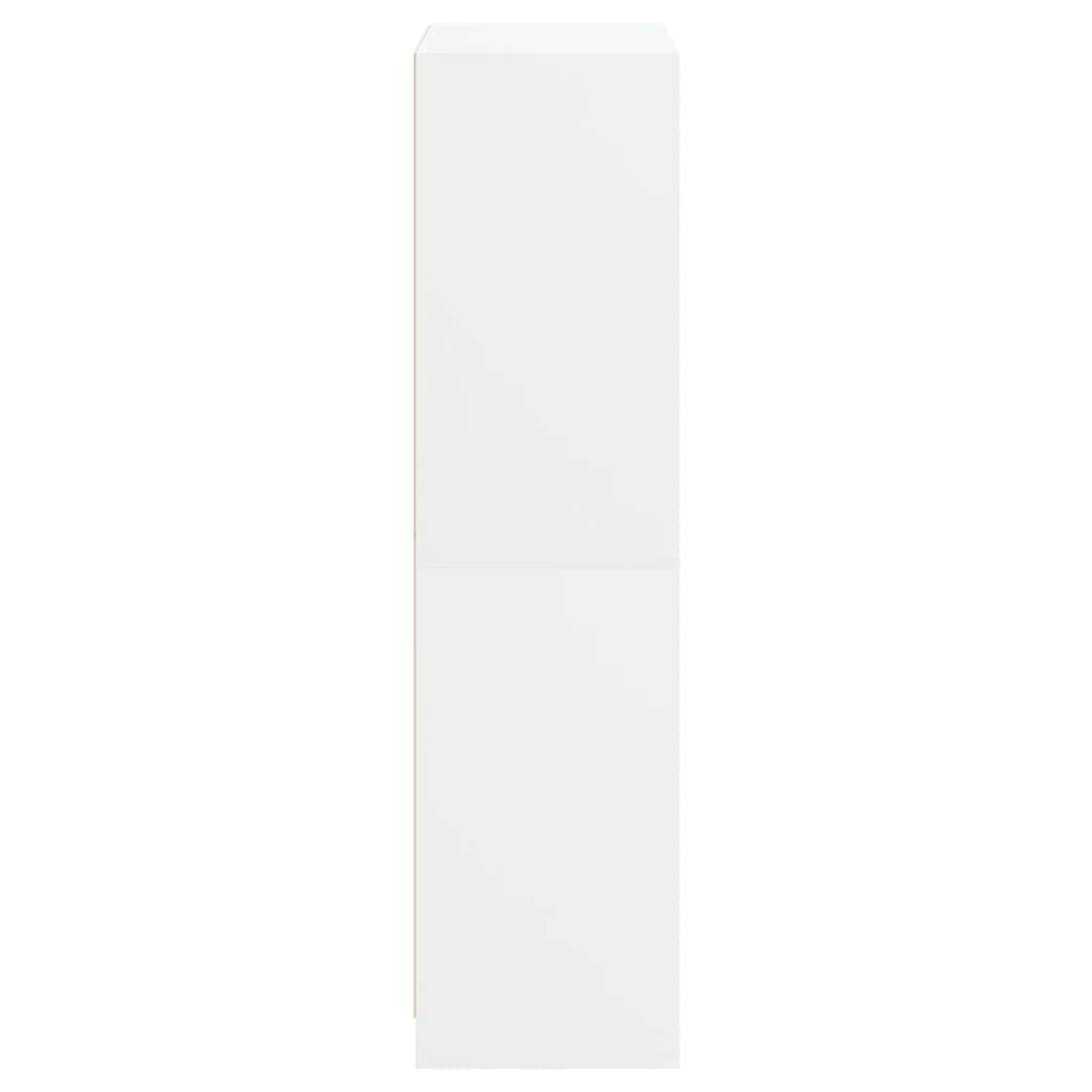 Highboard med dører hvit 68x37x142 cm konstruert tre