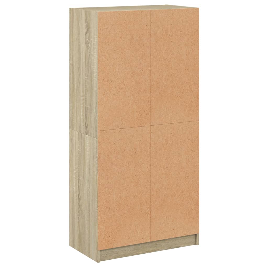 Highboard med dører sonoma eik 68x37x142 cm konstruert tre