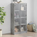 Highboard med dører betonggrå 68x37x142 cm konstruert tre