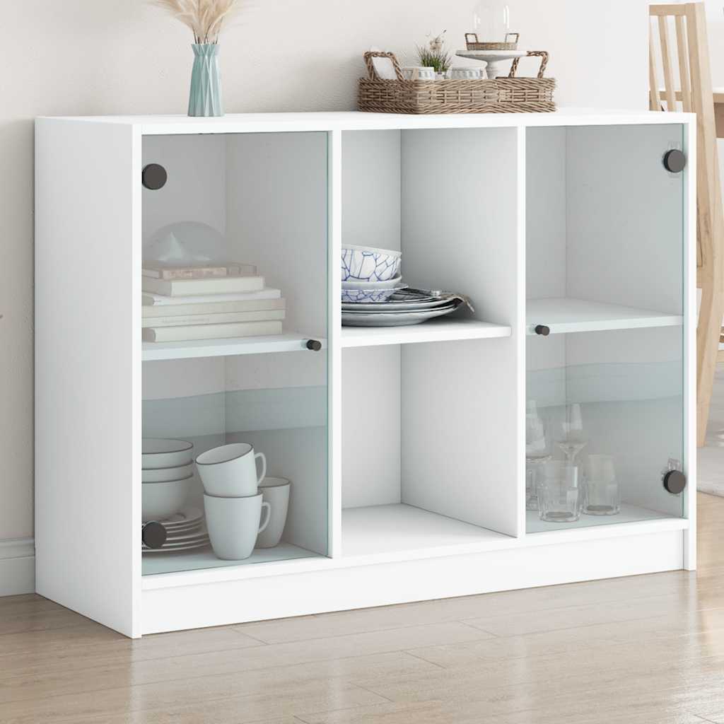 Skjenk hvit 102x37x75,5 cm konstruert tre