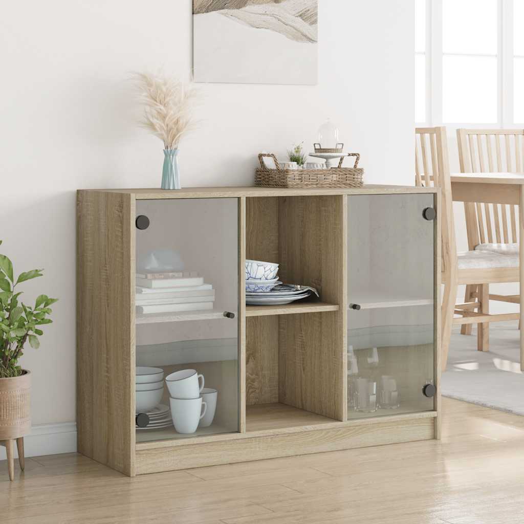 Skjenk sonoma eik 102x37x75,5 cm konstruert tre vidaXL