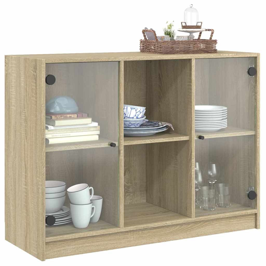Skjenk sonoma eik 102x37x75,5 cm konstruert tre vidaXL