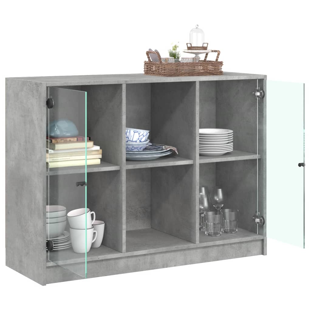 Skjenk betonggrå 102x37x75,5 cm konstruert tre