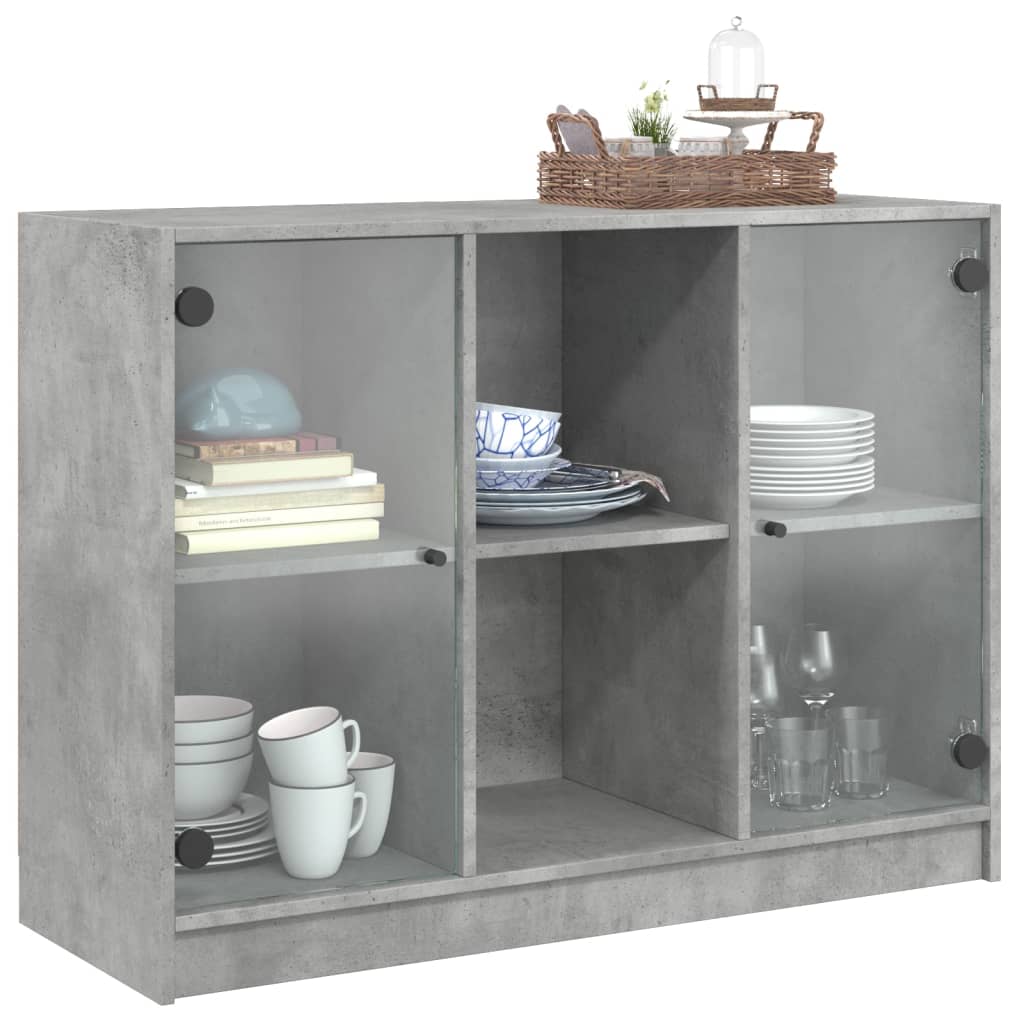 Skjenk betonggrå 102x37x75,5 cm konstruert tre