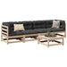 Hagesofasett 5 deler heltre furu