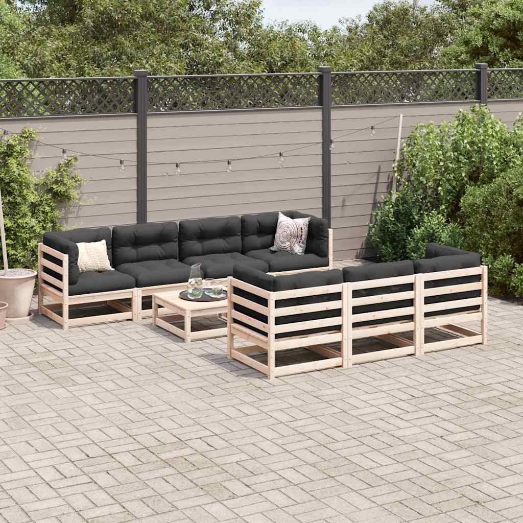 Hagesofasett 8 deler heltre furu