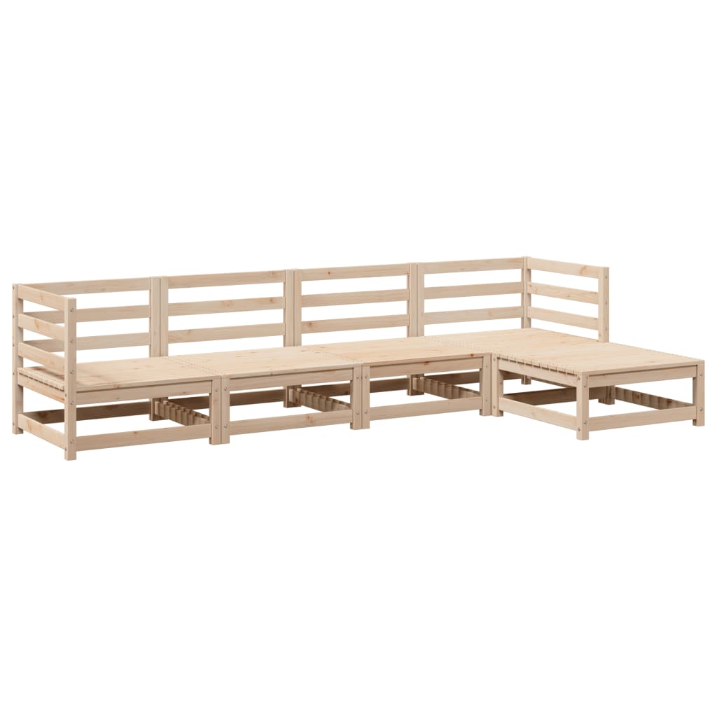 Hagesofasett 5 deler heltre furu