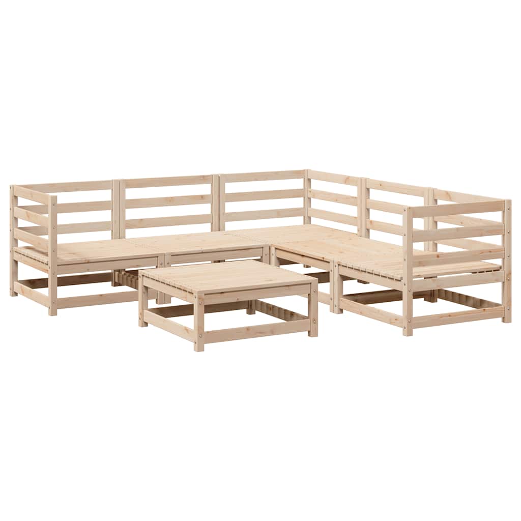 Hagesofasett 6 deler heltre furu