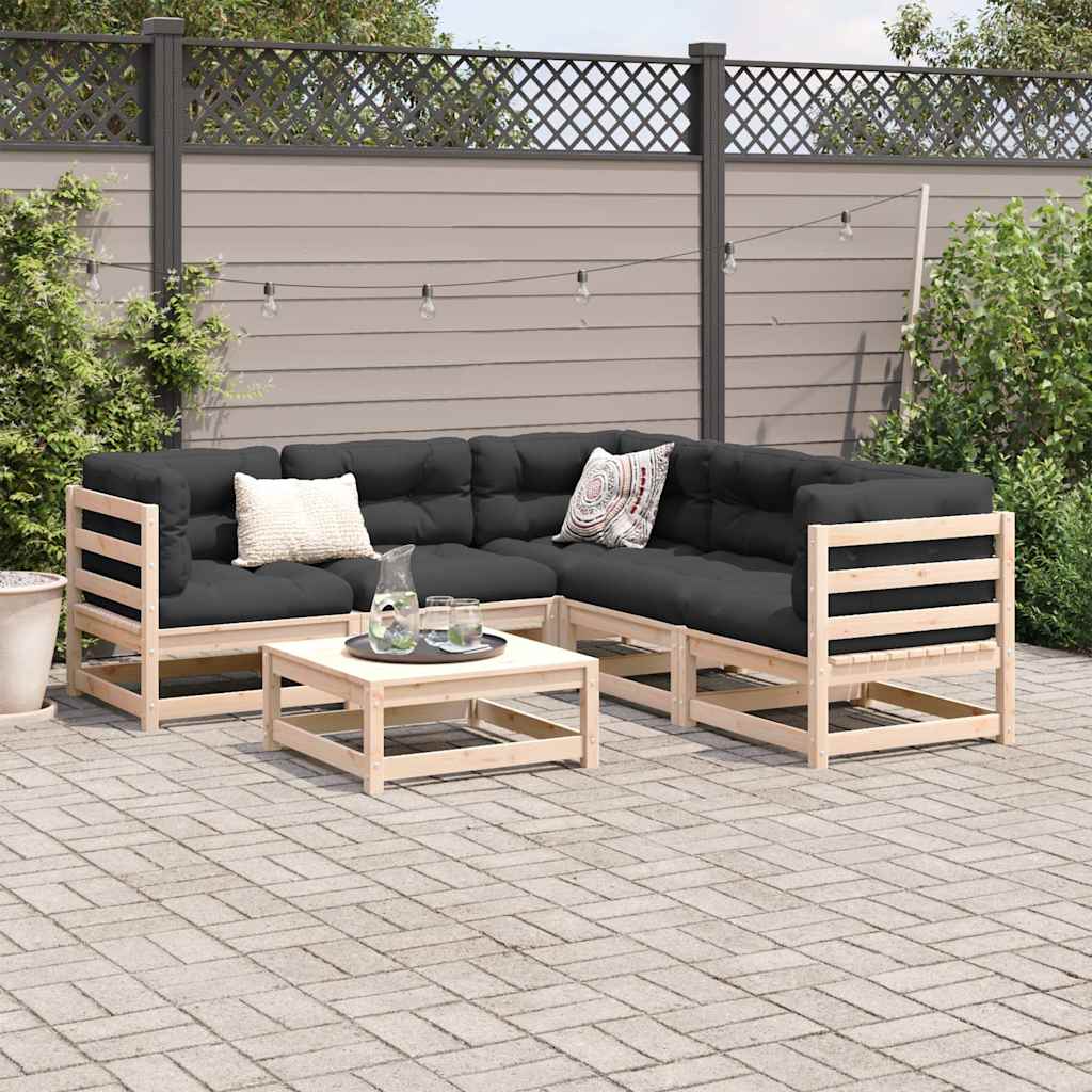 Hagesofasett 6 deler heltre furu