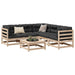 Hagesofasett 6 deler heltre furu