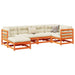 Hagesofasett 6 deler voksbrun heltre furu
