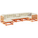 Hagesofasett 7 deler voksbrun heltre furu