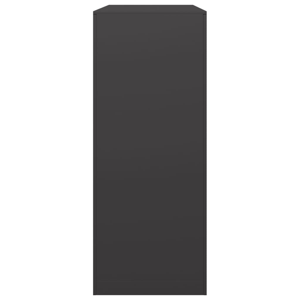 Vedstativ svart 100x40x100 cm stål