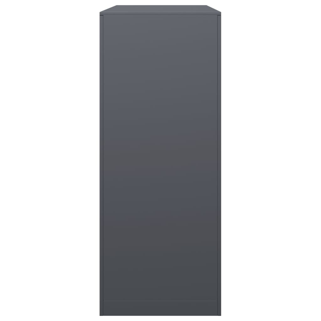 Vedstativ antrasitt 100x40x100 cm stål