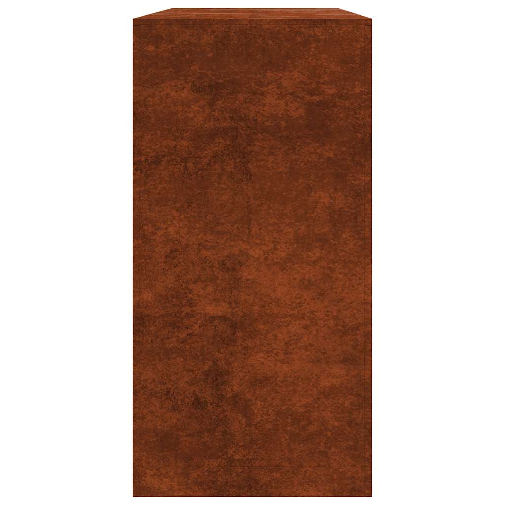 Vedstativ 100x40x80 cm oksidert stål