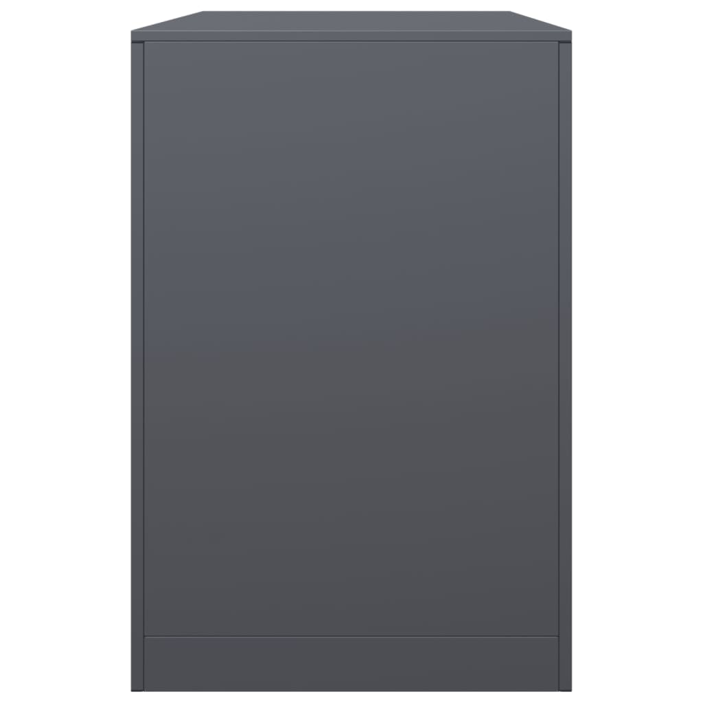 Vedstativ antrasitt 100x40x60 cm stål