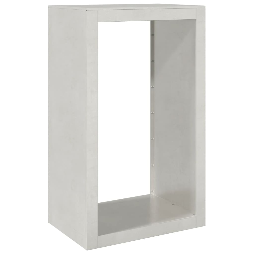 Vedstativ 60x40x100 cm rustfritt stål