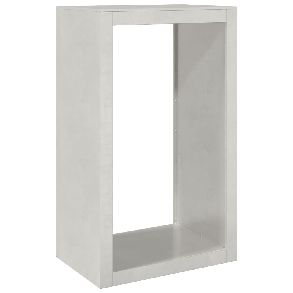 Vedstativ 60x40x100 cm rustfritt stål