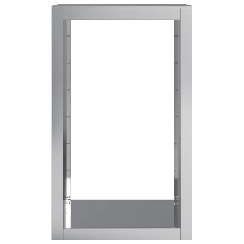 Vedstativ 60x40x100 cm galvanisert stål